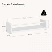 Set van 3 Wandplanken - Boekenrek - Wandrek - Voor Woonkamer, Slaapkamer of Kantoor - DIY Ambachten & Foto Opslag - Hangende Planken voor Home Decor