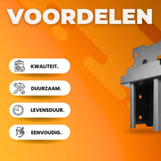 Herten Beugels - 8x 4x4 - Stalen Boomhut Montagebeugels