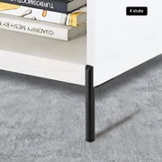 Set van 4 Meubelpoten - Meubelvoeten - Meubelpootjes - Voor Bank, Tafel, Tv-meubel en Bed - Rechte Poten -Zwart - Metaal - 15 cm Hoog