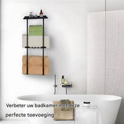 Handdoekenrek badkamer - 80cm - Voor Badkamer en Keuken - Handdoekrek - 3 lagen - Wandmontage