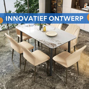 Eetkamerstoelen Lavio - Set van 2 - Elegante Keuken- of Restaurantstoel - Lounge - Khaki