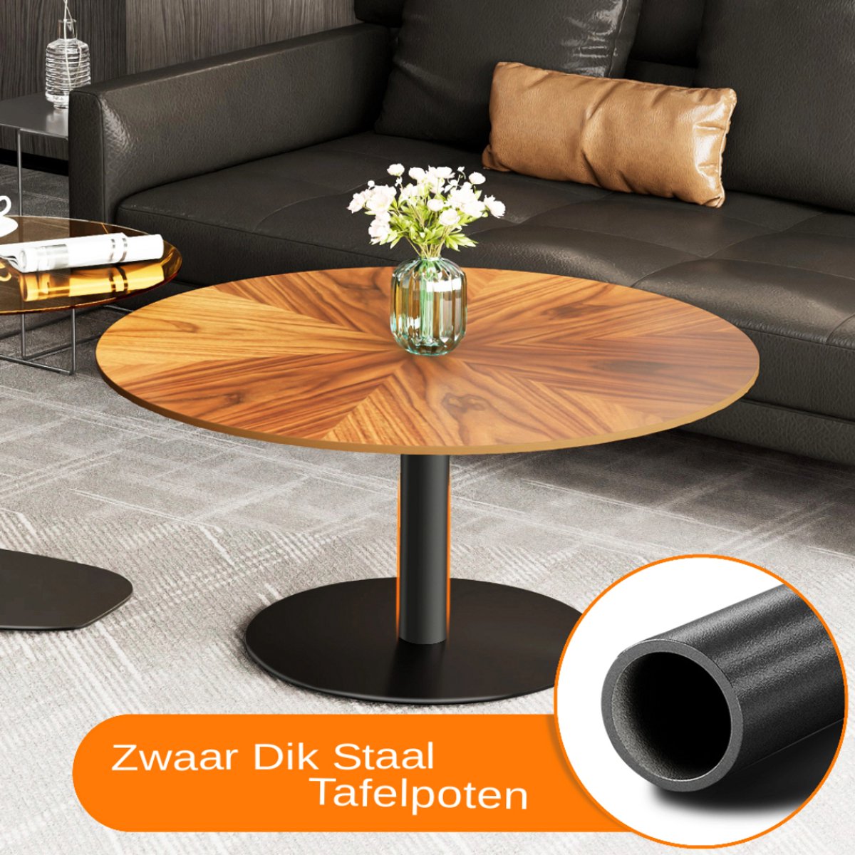 Marina Salontafel - Set van 2 - Beukenhout top