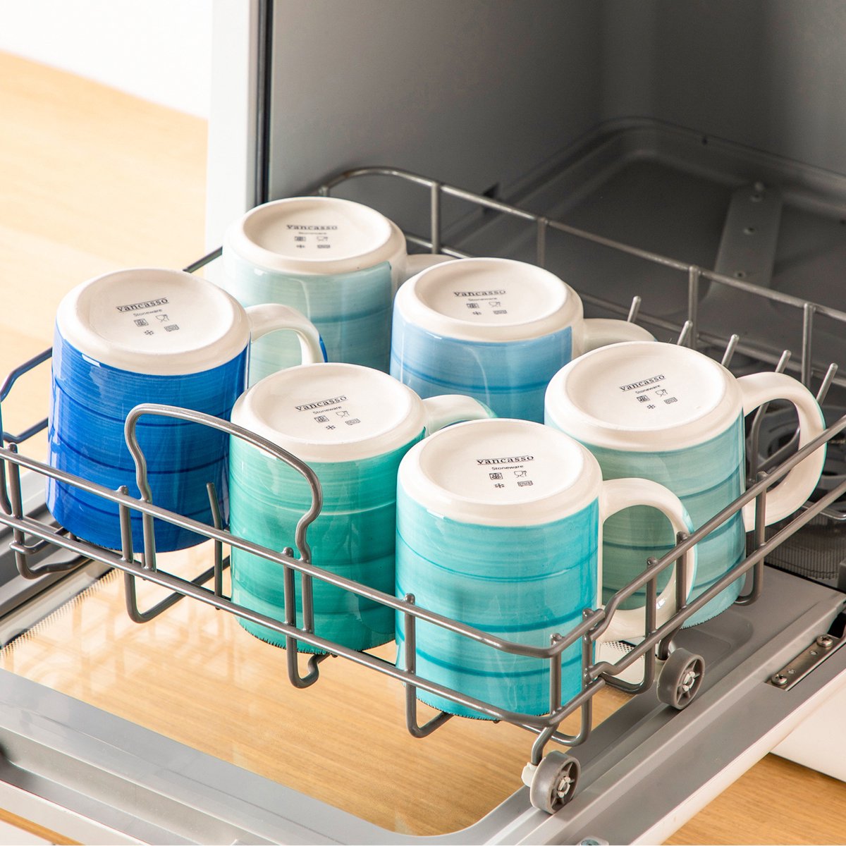 Luxe Mokkenset - 6 stuks - 470ml - Koffiemokken - Melkbeker - Met oor