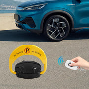 Elektronisch parkeerslot – Voor privégebruik – Robuust, IP67 waterdicht, 2 afstandsbedieningen, 180° antibotsing en automatisch alarm – Yellow
