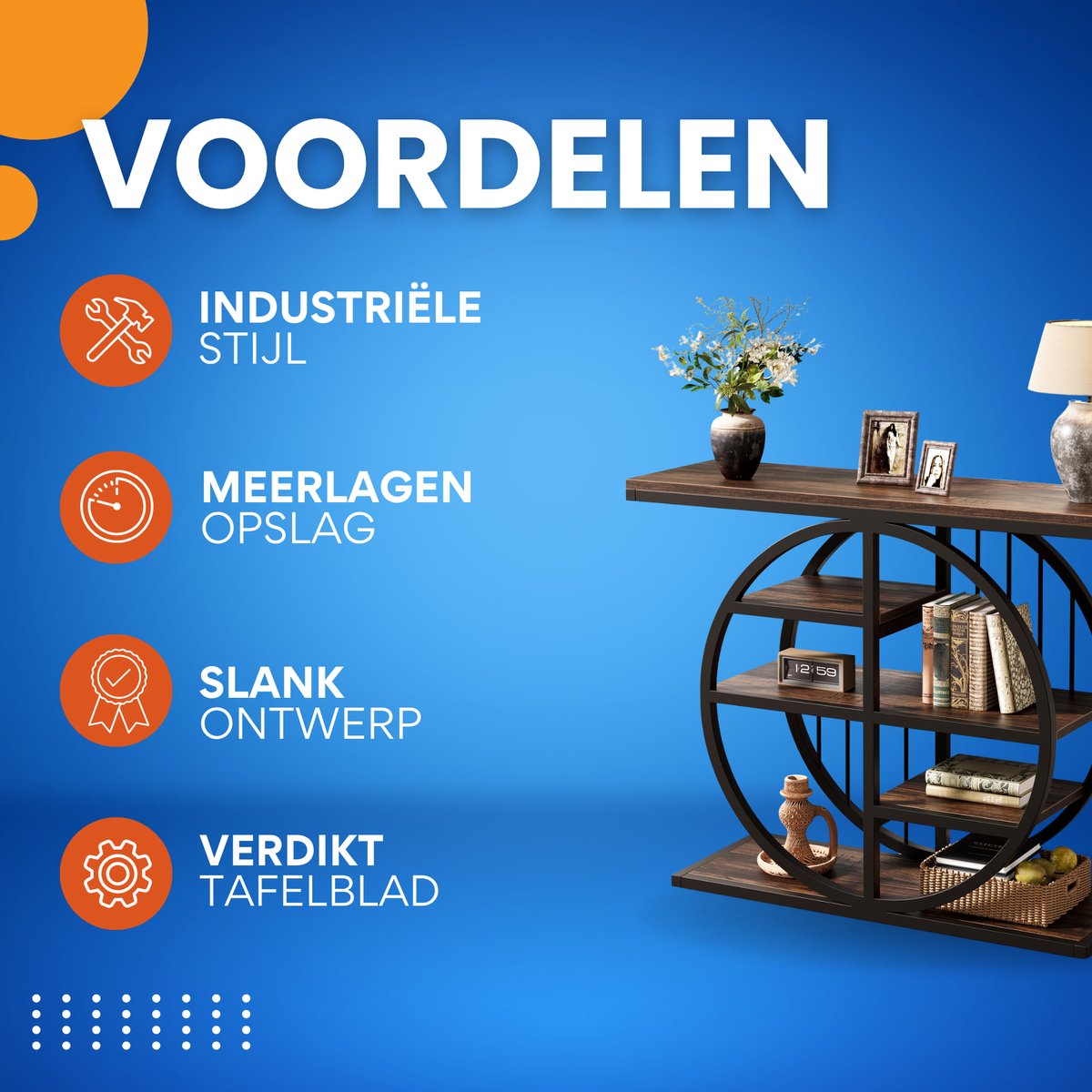 Consoletafel Avira - Haltafel - 100cm - Wandtafel - Gang of woonkamer - Bruin