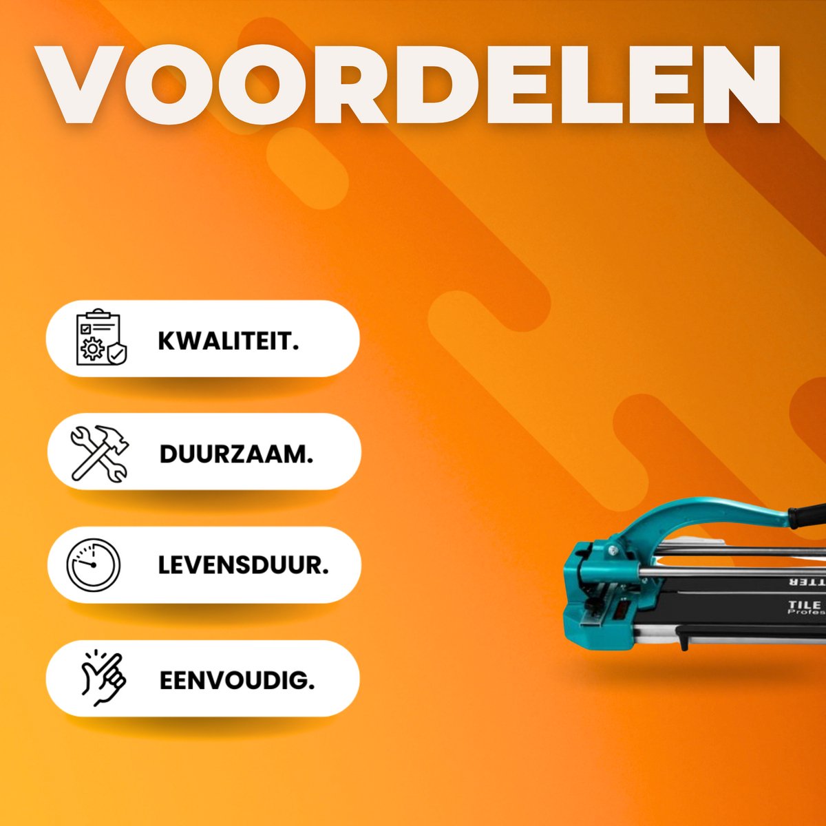 Tegelsnijder PRO - 600mm - Handmatige Tegelsnijmachine - Vloertegel - Dubbele Rail - Tile Cutter