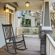 Schommelstoel Tavien - Wipstoel - Voor Slaapkamer, Woonkamer, Tuin & Balkon - Grote Stoel voor Volwassenen - Zwart