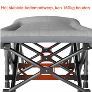 Opvouwbare Stretcher - Voor buiten, tuin, kamperen, terras & zwembad - Draagbaar - Veldbed - Comfortabel zonnebed loungestoel - Lichtgewicht aluminium frame