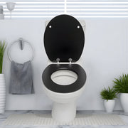 WC-bril - Toiletbril - Voor Toilet & Badkamer – Soft-Close – Hout - Zwart