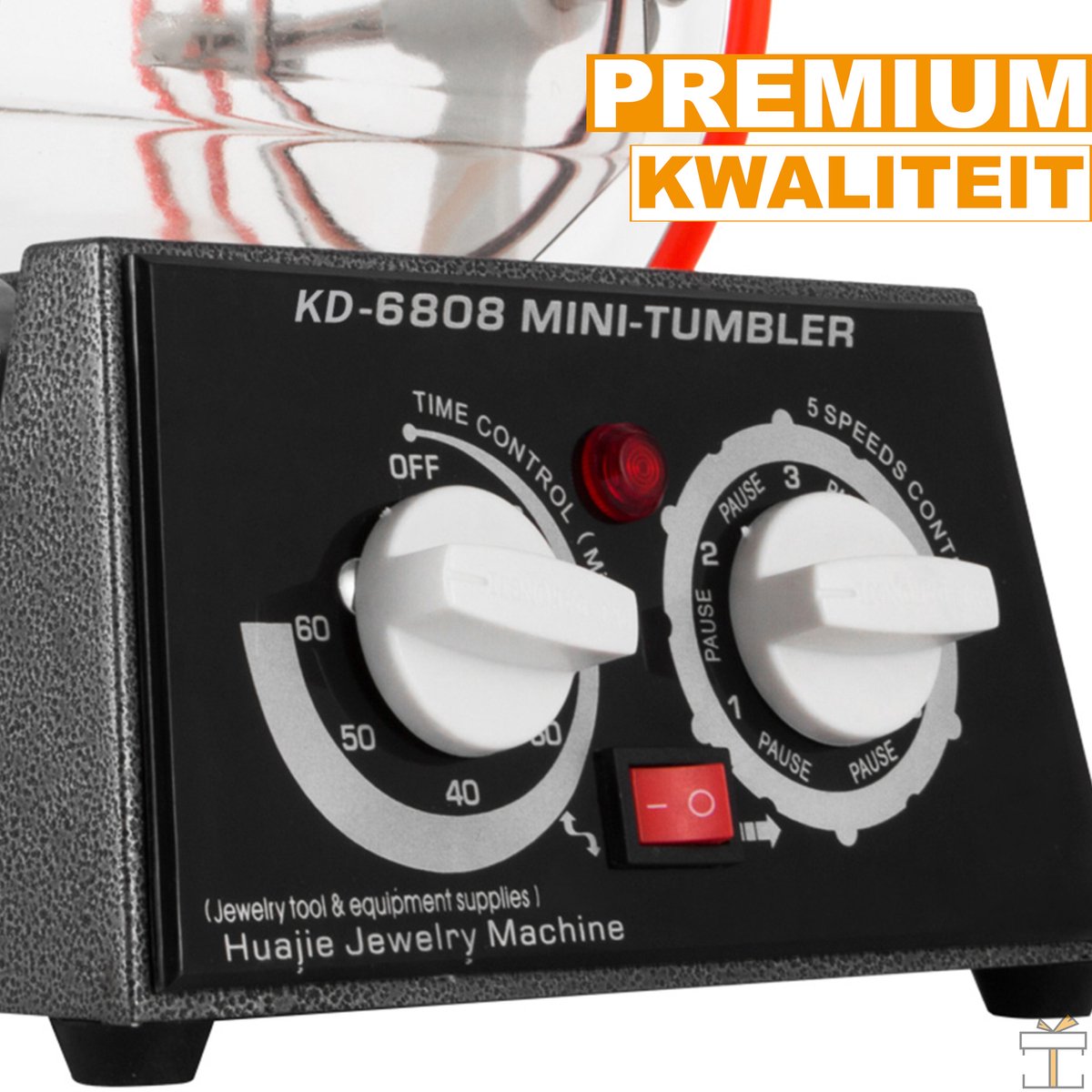 Happyment Polijsttrommel - Polijstmachine voor Juwelen, Sieraden en Stenen - Rock tumbler - Inclusief Polijstkogels