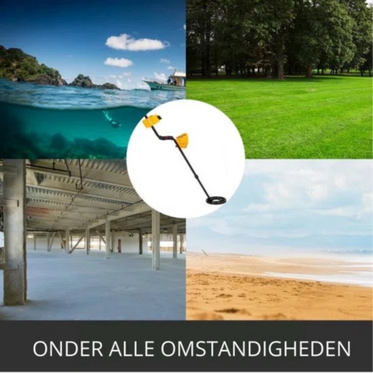 Metaaldetector waterdicht - Hoofdtelefoon - Voor volwassenen en kinderen - Met schep
