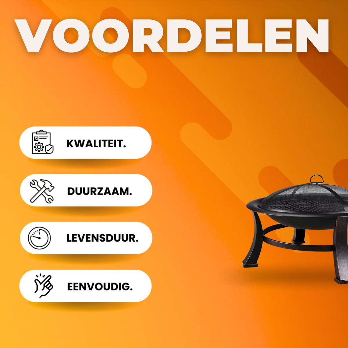 Tuin Vuurplaats - Vuurschaal - Vuurkorf - Terrashaard - Houtgestookte Stalen BBQ Grill met Mesh Vuurhaard - Ideaal voor Achtertuin, Camping & Picknick