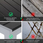 Tuintafel Zyrell - Aluminium - Voor binnen en buiten - Vierkante vijzettafel tuin - Bistrotafel - Eettafel - Hitte- en Weerbestendig - Groen
