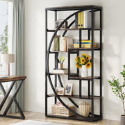 Boekenkast industrieel - Voor woonkamer, slaapkamer of kantoor - Opbergkast - 170cm - Vakkenkast - Khaki