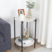 Massieve bijzettafel Mira Valora - Goud - Salontafel - Woonkamer - Emerald look - Side table - 40cm