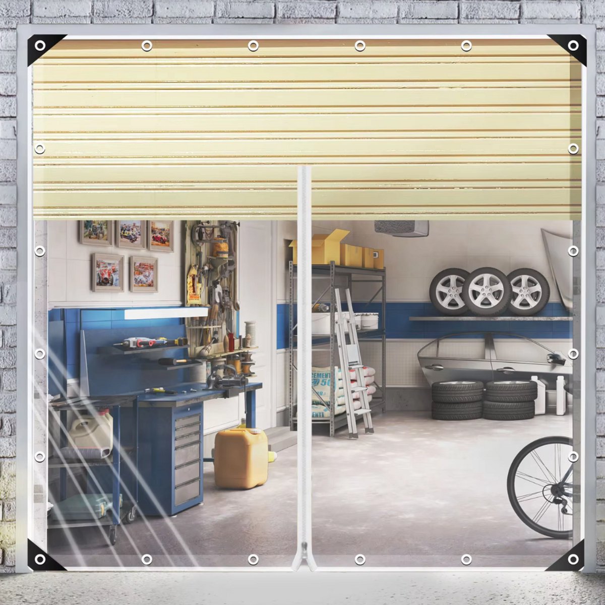 Transparant PVC zeildoek - Waterdicht - Dekzeil - Veranda - Overkapping - Wind - 200x200cm