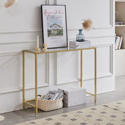 Console Tafel - Transparant goud - Wandtafel - Bijzettafel - 100cm breed