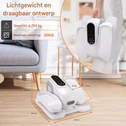 Elliptische Trainer - Voor Senioren & Thuisfitness - Mobiliteitstrainer -Met voetmassage - Ellipsmachine - Onder bureau