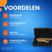 Saxofoontas - Saxofoon koffer - van Hoogwaardig Nylon Canvas - Beschermhoes voor Dagelijks Gebruik & Reizen - Lichtgewicht & Veelzijdig