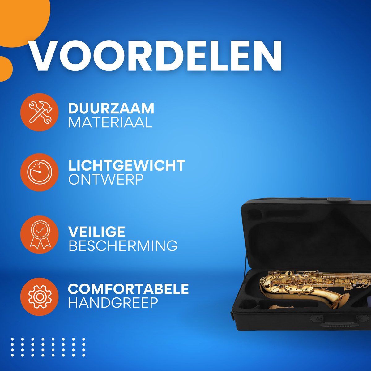 Saxofoontas - Saxofoon koffer - van Hoogwaardig Nylon Canvas - Beschermhoes voor Dagelijks Gebruik & Reizen - Lichtgewicht & Veelzijdig