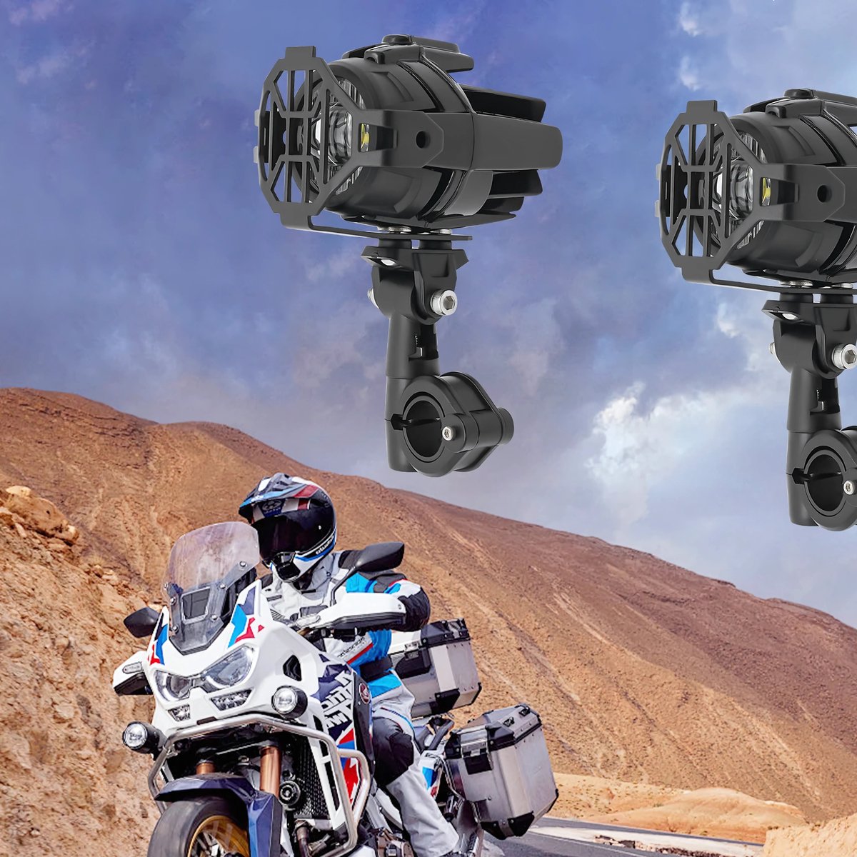 2x LED Mistlampen voor Motorfiets - Extra Spotlampen voor BMW R1200GS / F800GS / F700GS / F650GS - Waterdicht & Krachtig Licht