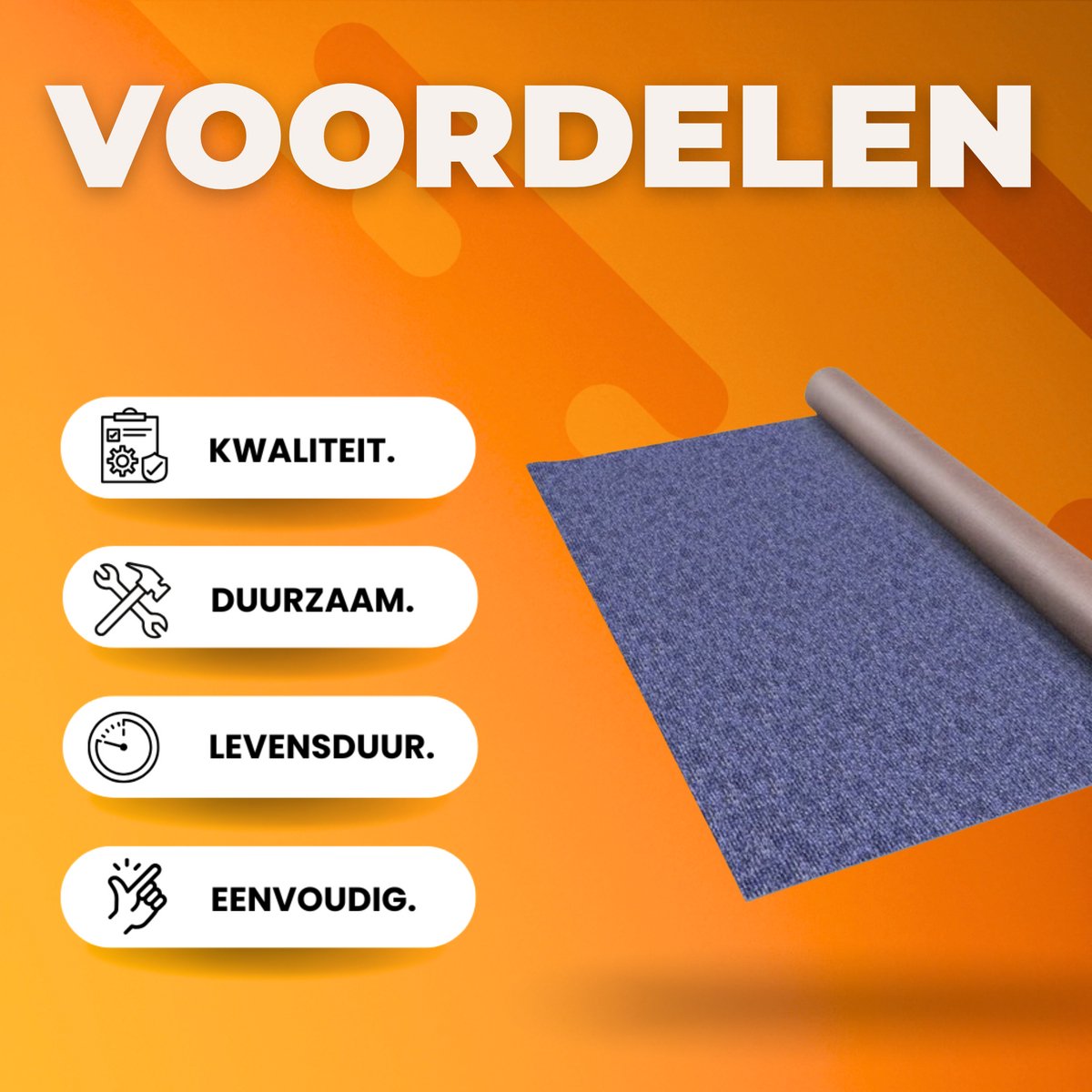 Luxe Buitentapijt - Voor binnen en buiten - Tuintapijt - Terrastapijt - Buiten tapijt - Blauw - 900x180cm