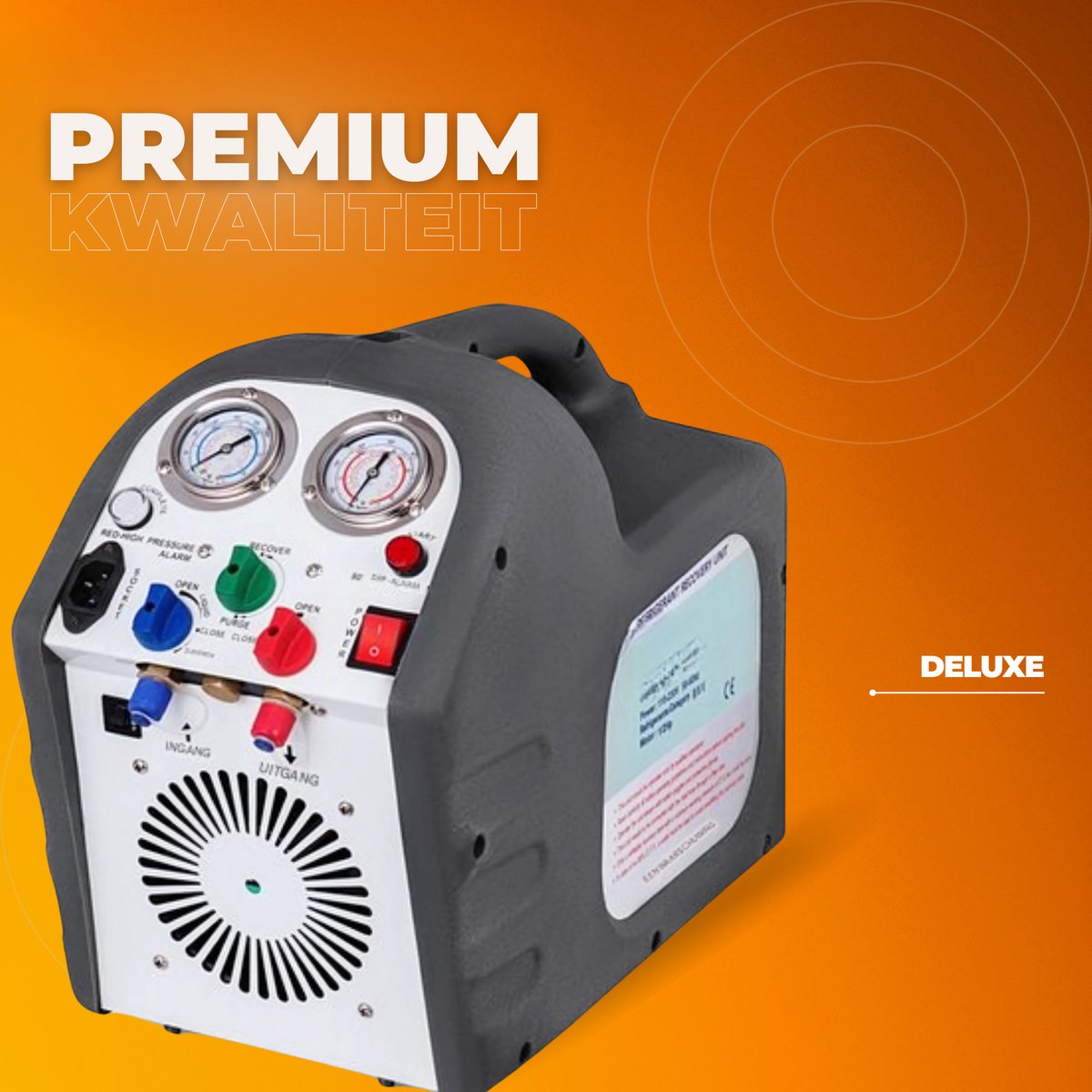 Koelmiddel Herstel Machine -Vacuümpomp- Olieloos- Luchtcompressor- 1440 Rpm Koelmiddelherstel Eenheid - 54x31x45 cm Werkstation