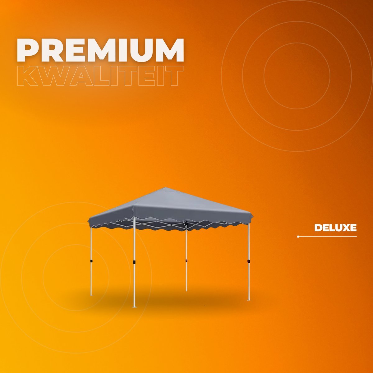 Gazebo Zyrell - Pergola - Paviljoen - Partytent - Strandtent - Voor Terras, Feest en Achtertuin - 3x3m - Grijs