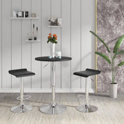 Bolt Edge Ronde Bartafel - Zwart Hout en Metaal - Verstelbare Hoogte 68-88cm - Voor Keuken en Binnengebruik - 60x60cm