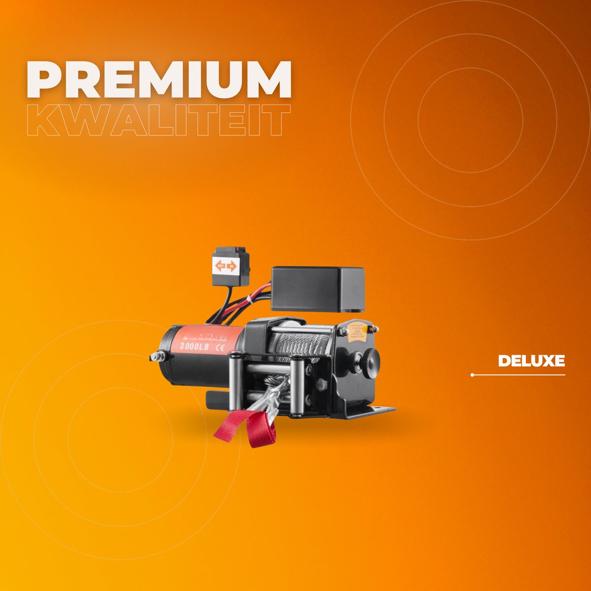 Elektrische Lier PRO - Takel - Hijskraan - Draadloze afstandsbediening - 1360KG Power Winch - 12V DC Offroad motor