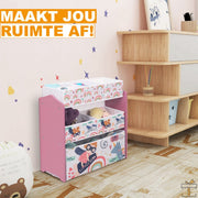 Bolt Edge Speelgoedkast - Roze - Kinderkamer - Boekenkast - Opbergkast MDF