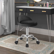 Werkkruk - Zwart - Velvet - Zadelkruk - Zonder rugleuning - Ergonomisch