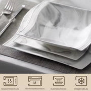 Imperial Dinerborden – 6 persoons – 30 delig – Marmerlook Keramisch – Dinerborden – Kleine Borden
