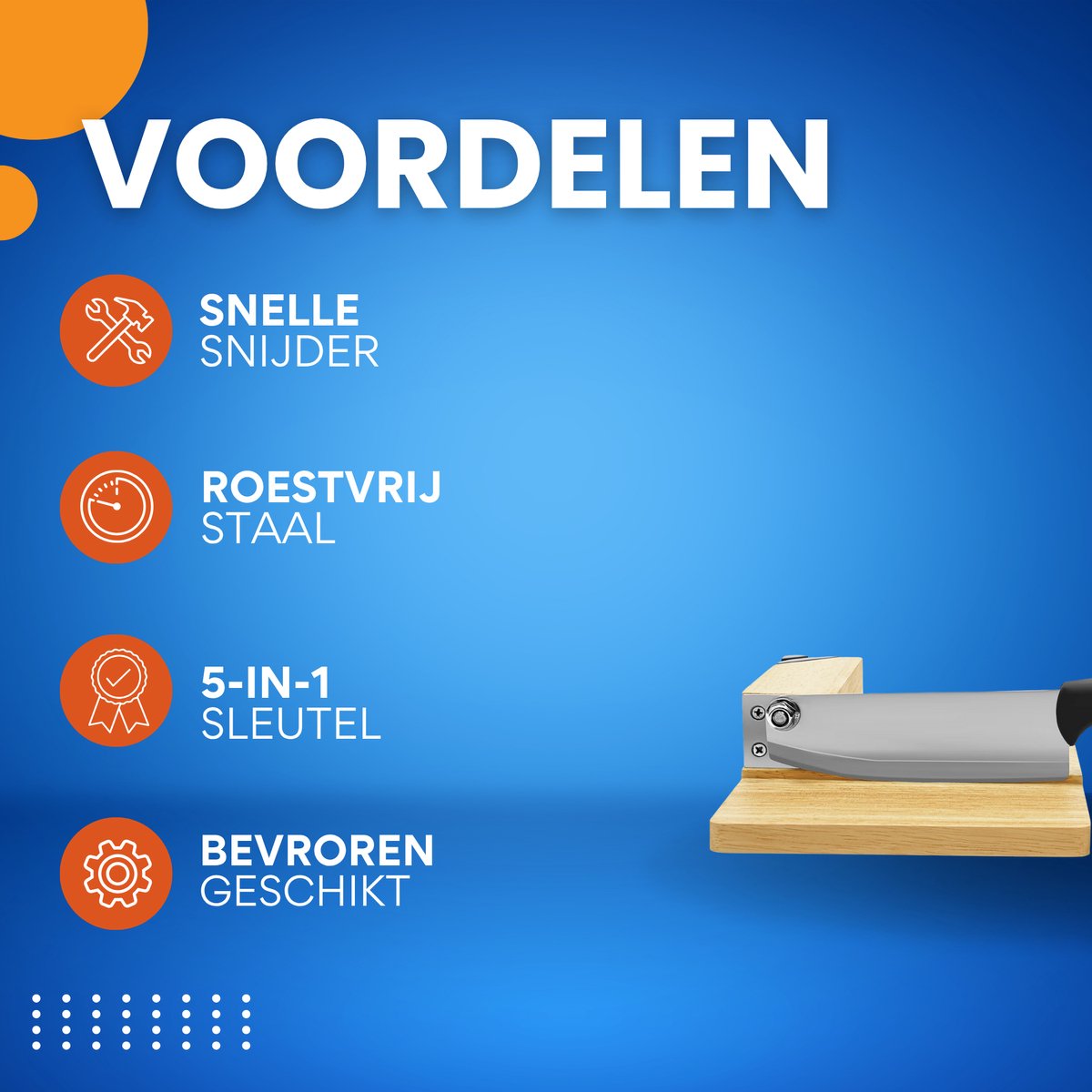 Handmatige vleessnijder - voor Vlees - Voor Bevroren Vlees, Vetkoe & Rollvlees - voor Gezinnen - RVS