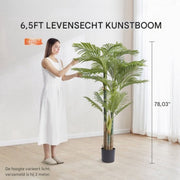 Kunstplant fruitpalm in pot - Kunstplanten voor binnen en buiten - Palmboom - Tuin decoratie voor buiten - Kunstbloemen - Geurloos
