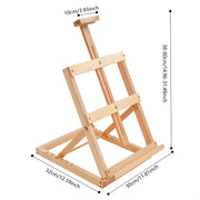 Schildersezel- Voor Kunstenaars / Schilderen - Verstelbare Tafel- en Canvas-Easel met Lade - Beukenhout