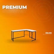 L-Vormig Thuis Bureau 167 cm - Voor Kantoor, Thuiswerk & Gaming - Stabiel Workstation - Wit