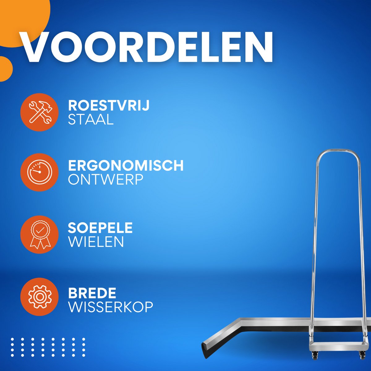 Sportveld bezem - Water - Voor basketbal-, tennis- en badmintonbanen - Brede waterpusher voor efficiënte reiniging - Geschikt voor parkeerplaatsen