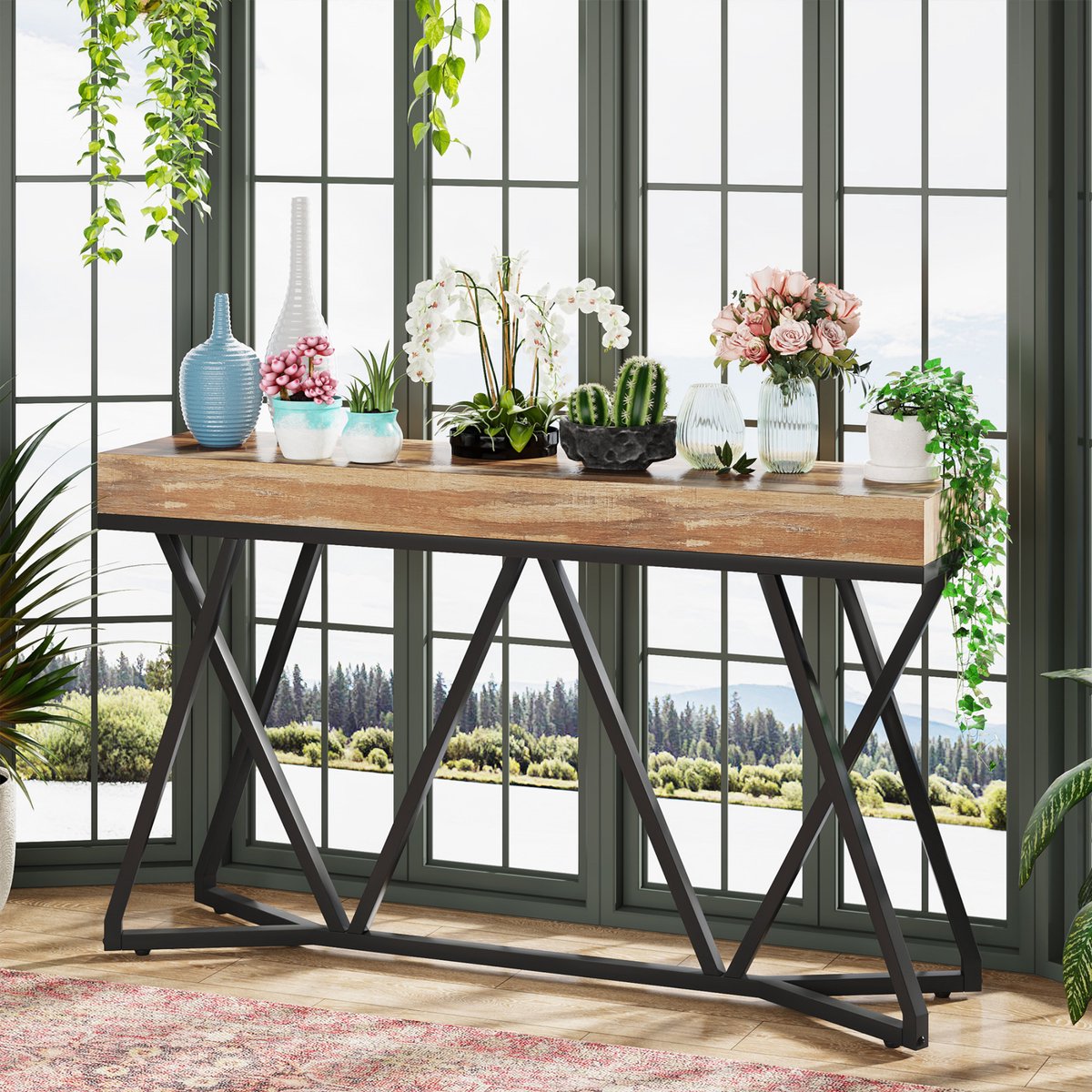 Wandtafel -Haltafel - Dressiortafel - Bijzettafel - Sidetable - Beige/Hout