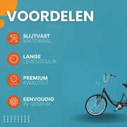 Driewieler 6 versnellingen - Fiets voor volwassenen en senioren - 24 Inch - Opvouwbare Trike - Met mand - Voorrem - Zwart