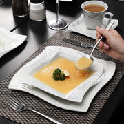 Refined Bordenset – 6 persoons – 30 delig – Wit Keramisch – Dinerborden – Ontbijtborden