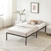 Bedframe met lattenbodem - 100x200cm - Eenpersoonsbed - Platformbed - Stalen Frame - 272kgdraagvermogen - Met Opbergruimte - Zwart