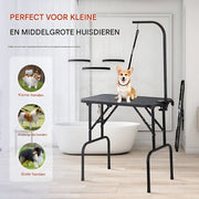 Trimtafel voor honden - Met trimarm - Verzorgingstafel voor dieren - Hondenverzorgingstafel - 100KG - Opvouwbaar