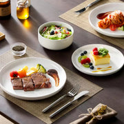 Lavish Bordenset – 18 delig- 6 persoons – Wit Keramisch – Dinerborden – Ontbijtborden