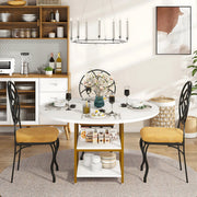 Ronde Eettafel - Keukentafel - Eetkamertafel - 4 personen - Hout Wit