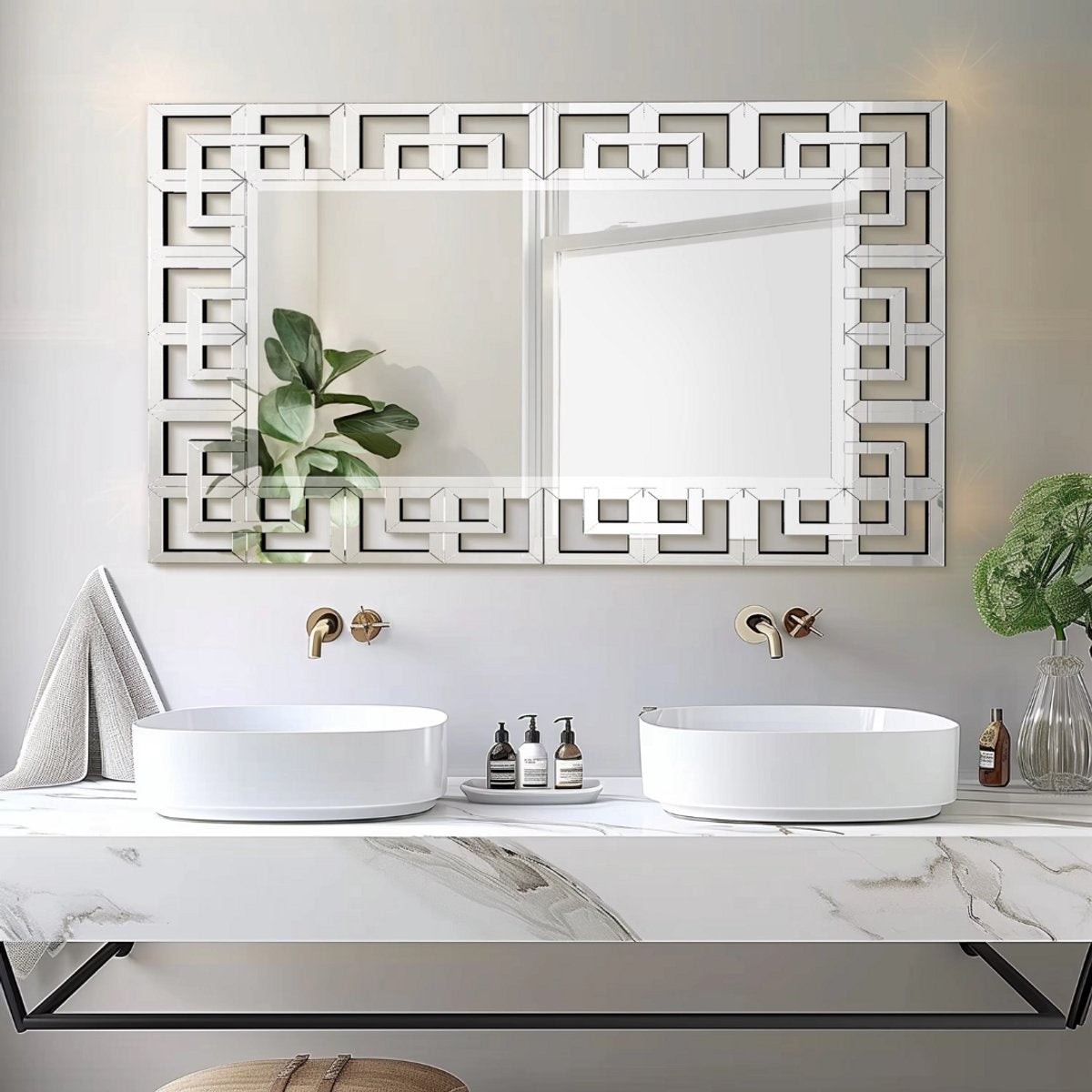 Badkamerspiegel Grandiose - 120cm - Voor Badkamer, Make-up & Wandmontage