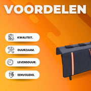 Achterklepkussen 157cm - Pick-Up Kussen - Voor 6 Fietsen - Met Reflectie Strips