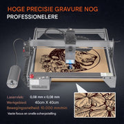 Graveermachine professioneel - 20W Laser - Graveerpen - 40x40cm - Graveerset - Graveerapparaat - Blauwe laser - Voor Hout, leer acryl, staal, glas