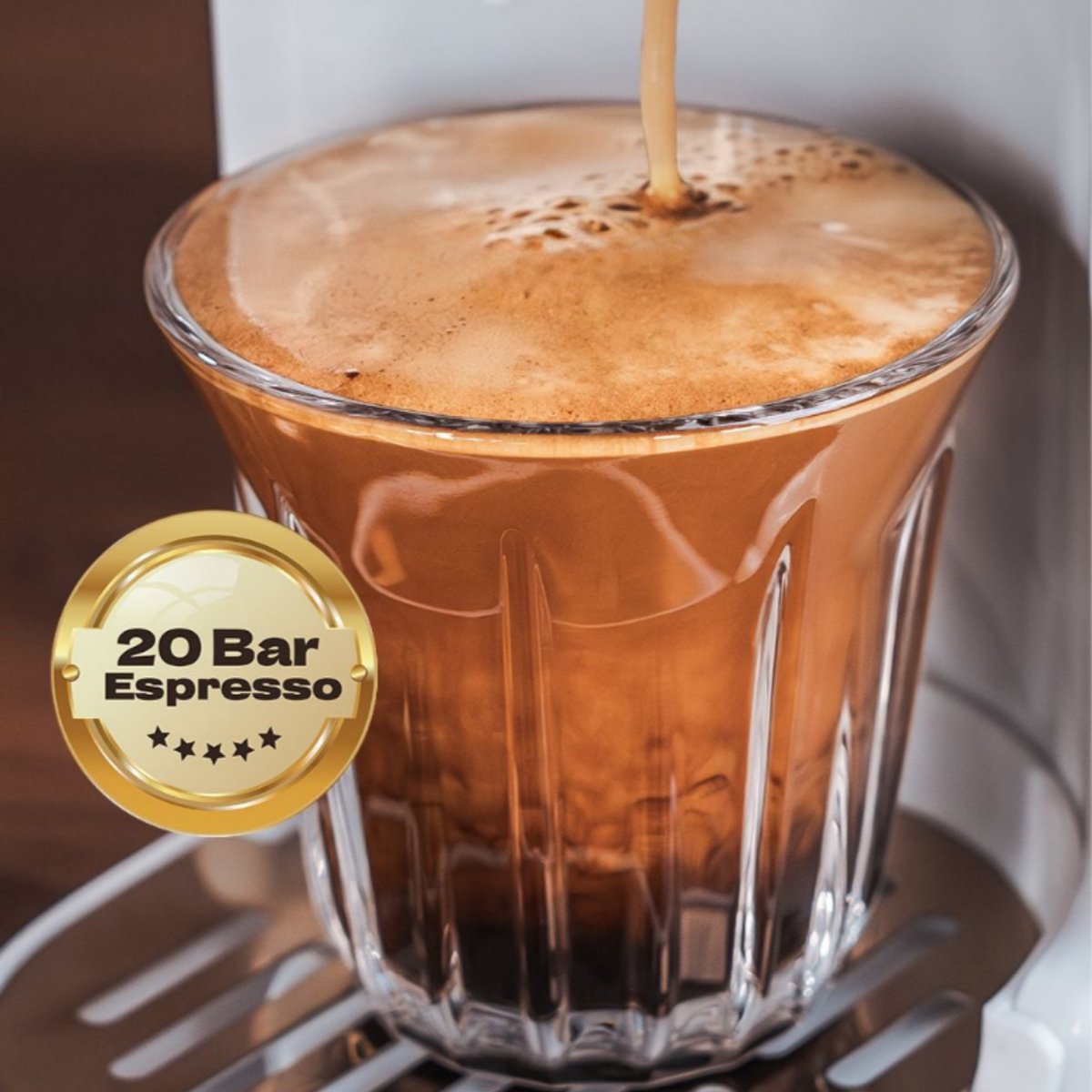 Happyment 5 in 1 Koffiemachine - Koffiezetapparaat - Koffie Automaat - Automatisch - Nespresso - Dolce Gusto - Koffiepoeder - Koffiepads - Zwart