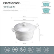 Majestic Ovenschaal – Marmer Look – 290ML – Lasagne – Braadslede – Ronde schaal – 4 stuks – Grote inhoud